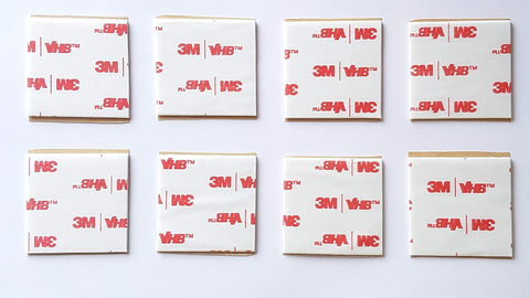 8 x White double sided adhesive foam pads, made by 3M | 40mm x40mm square sticky tape fixers
