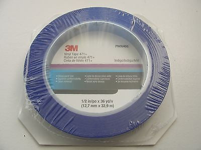 3M 471 Blue Indigo Fine Line Vinyl Masking Tape 12.7mm x 33 metres roll PN06408
