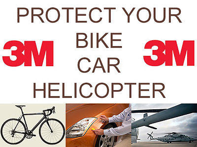 Helicopter Bike Frame Protection Tape 8671HS - Strong Clear Protective Film by 3M - CHOOSE YOUR SIZE